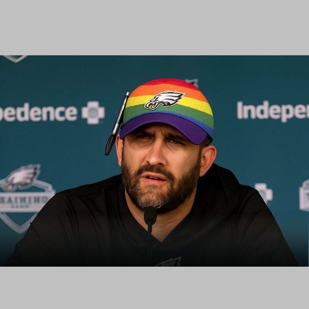 Eagles Coach Nick Sirianni Rainbow Hat Eagles Coach Nick Sirianni Rainbow Hat