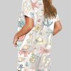 Coastal Coquette Seashell Summer Vibes Beach Pajama Set 3