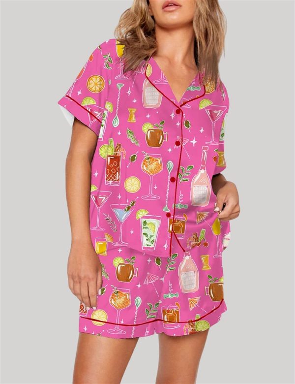Cocktail Cheers To The Freakin Weekend Pajama Set 1