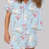 Coquette Baseball Short Sleeve Pajama Set 2