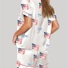 Coquette Bow America Flag 4th Of July Pajama Set 2