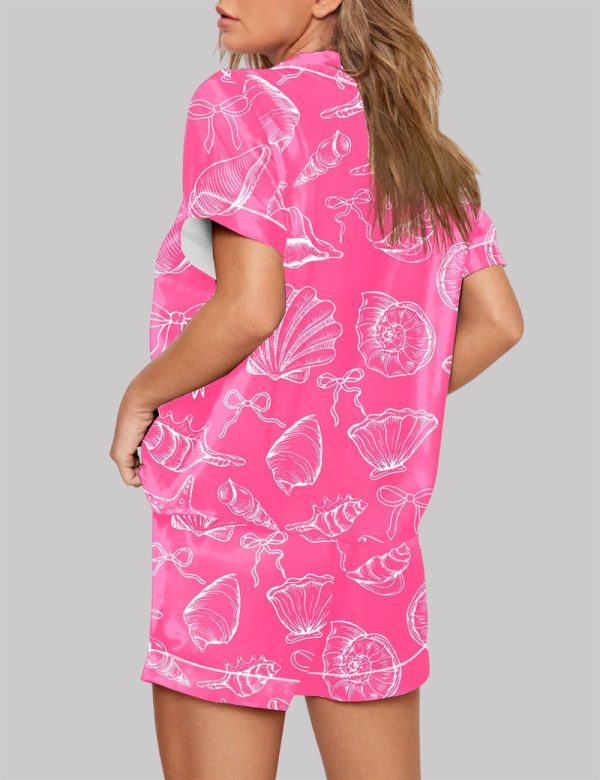 Coquette Seashell Beach Coastal Summer Vibes Pajama Set 2