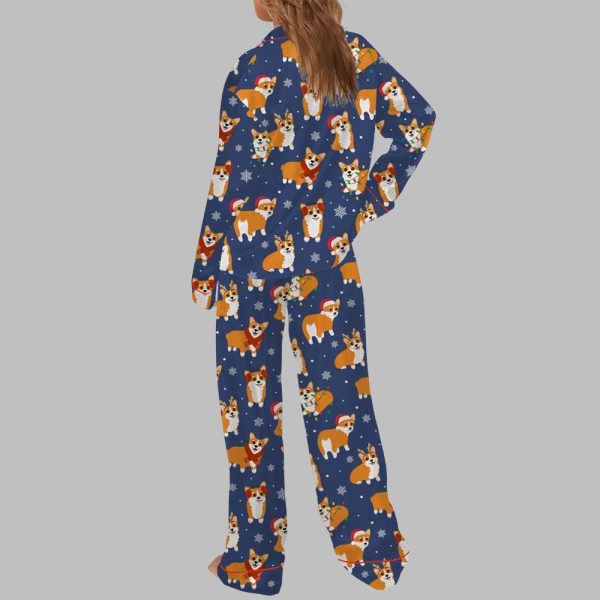 Corgi Christmas Pajama Set For Women 3