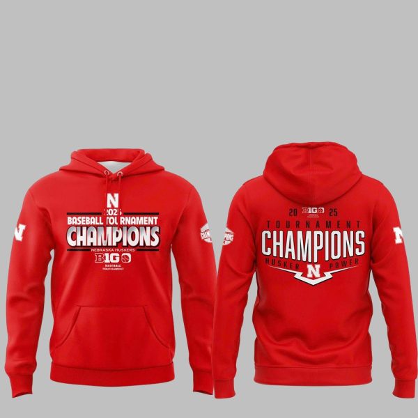 Cornhuskers 2025 Big Ten Baseball Conference Tournament Champions Shirt 2