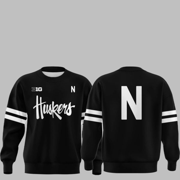 Cornhuskers Huskers B10 Dark Mode Helmet Logo Shirt 2