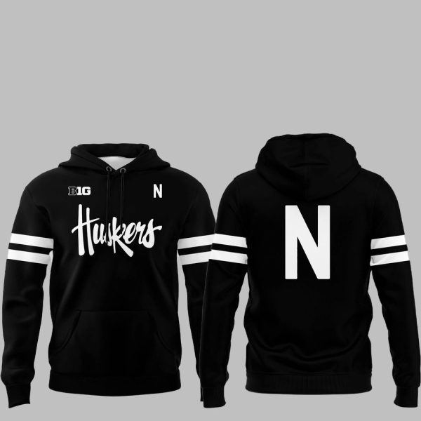 Cornhuskers Huskers B10 Dark Mode Helmet Logo Shirt 3