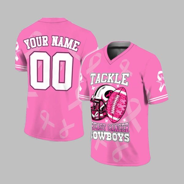Cowboys 2025 Tackle Breast Cancer Awareness Month Football Jersey 1 1