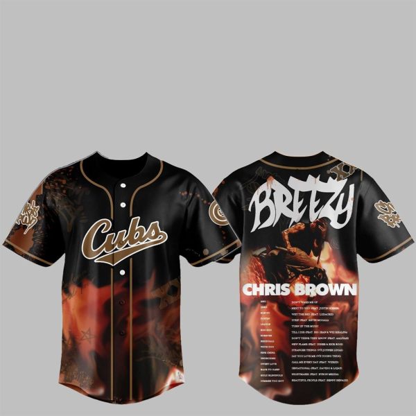 Cubs Chris Brown Breezy Bowl XX Stadium World Tour 2025 Jersey