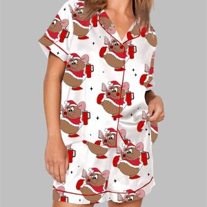 Cute Gus Gus Looking Like A Snack Christmas Pajama Set 1