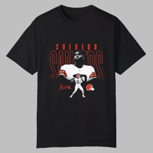 Shedeur Sanders Browns Black Humble Shadow Player Shirt 0 0