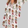 Dachshund Stockings Christmas Pajama Set 1