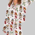 Dachshund Stockings Christmas Pajama Set
