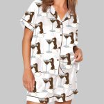 Dachshund Teeni Weeni Espresso Martini Pajama Set