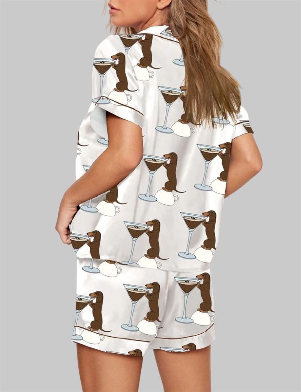 Dachshund Teeni Weeni Espresso Martini Pajama Set 2