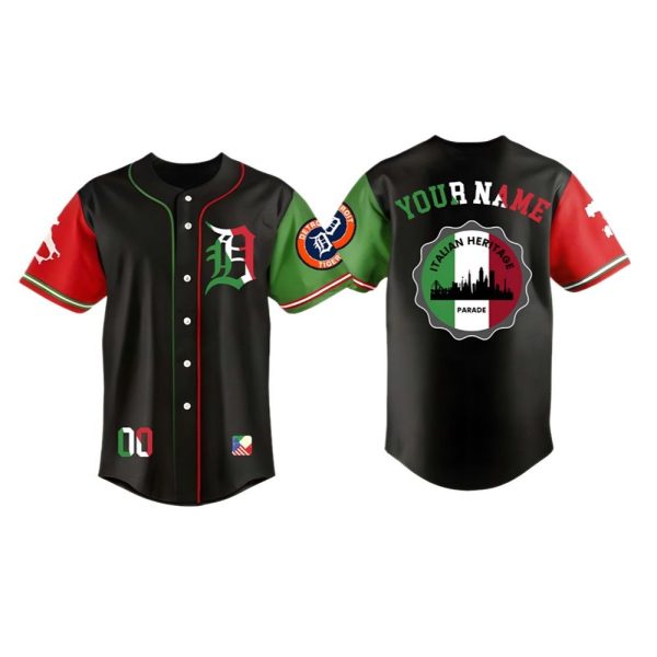 Detroit Tigers Italian Heritage Night Jersey 2025 1 2