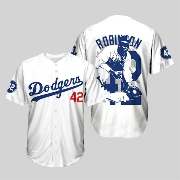 Dodgers Jackie Robinson 42 Baseball Jersey 2025 1