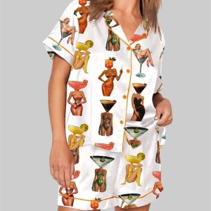 Espresso Martini Short Sleeve Pajama Set 1