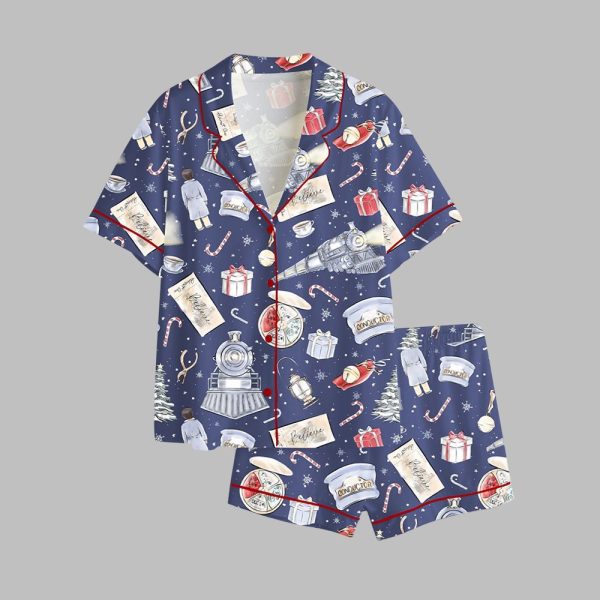 Express Christmas Train Pajama Set 1