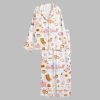 Fall Cozy Autumn Halloween Pumpkin Spice Tea Mushrooms Ghost Leaves Pajama Set 2