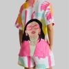 Fashionable Lady Wearing Glasses Pajama Set 2