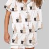 Favourite Drinks Couple Guinness And Rose Chicken Wine Pajama Set 3