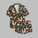 Floral Foxes Pajama Set