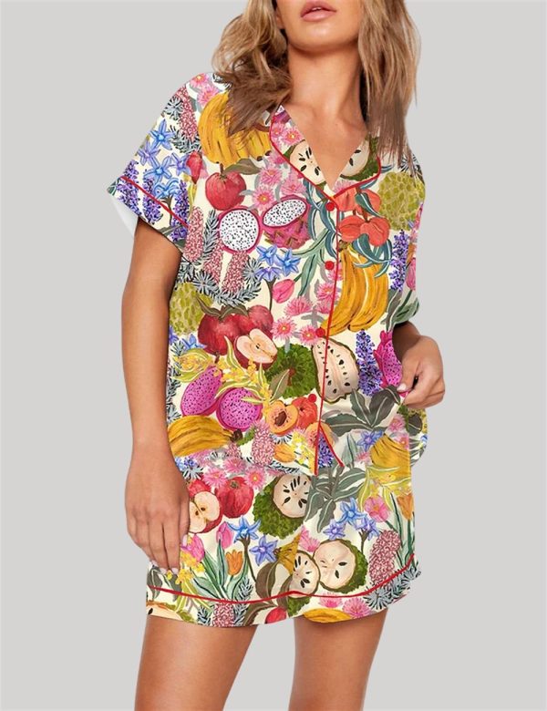 Fruit All The Colours Of The Rainbow Pajama Set 1