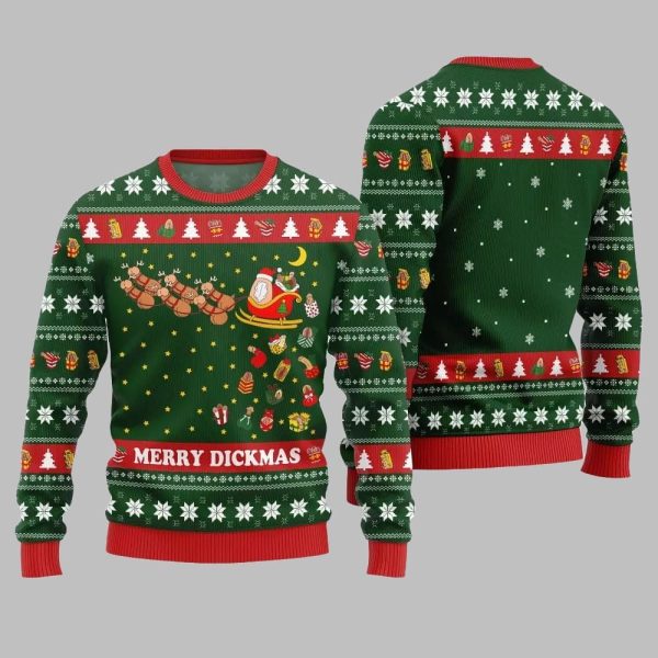 Funny Merry Dickmas Ugly Sweater Christmas 2025 3