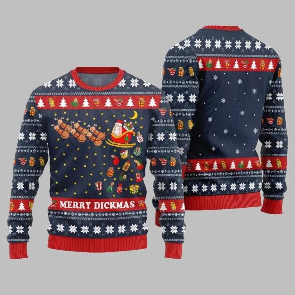 Funny Merry Dickmas Ugly Sweater Christmas 2025 4
