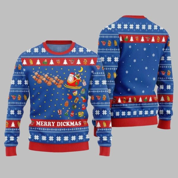 Funny Merry Dickmas Ugly Sweater Christmas 2025 5