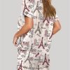 Girls Trip Paris Vacation Travel Short Sleeve Pajama Set 3