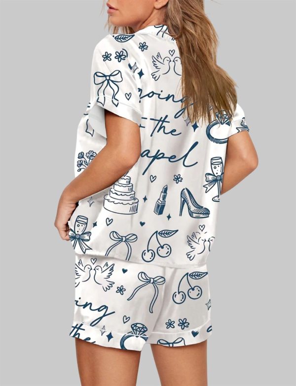 Going To The Chapel Coquette Bachelorette Wedding Bride Pajama Set 2