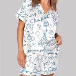 Going To The Chapel Gonna Get Married Bachelorette Bride Wedding Art Pajama Set