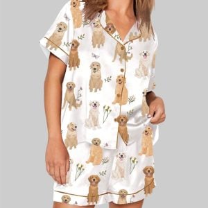 Golden Retriever Cottagecore Pajama Set 1