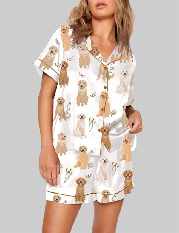 Golden Retriever Cottagecore Pajama Set 1