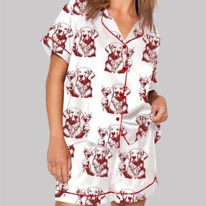 Golden Retriever Espresso Martini Pajama Set 1
