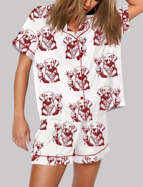 Golden Retriever Espresso Martini Pajama Set 2