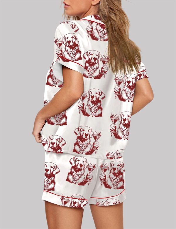 Golden Retriever Espresso Martini Pajama Set 3