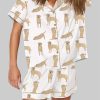 Golden Retriever Short Sleeve Pajama Set 1