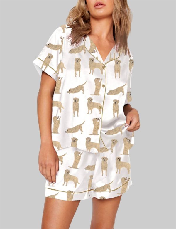 Golden Retriever Short Sleeve Pajama Set 3