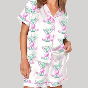 Golf Cocktail Club Summer Design Pajama Set 1