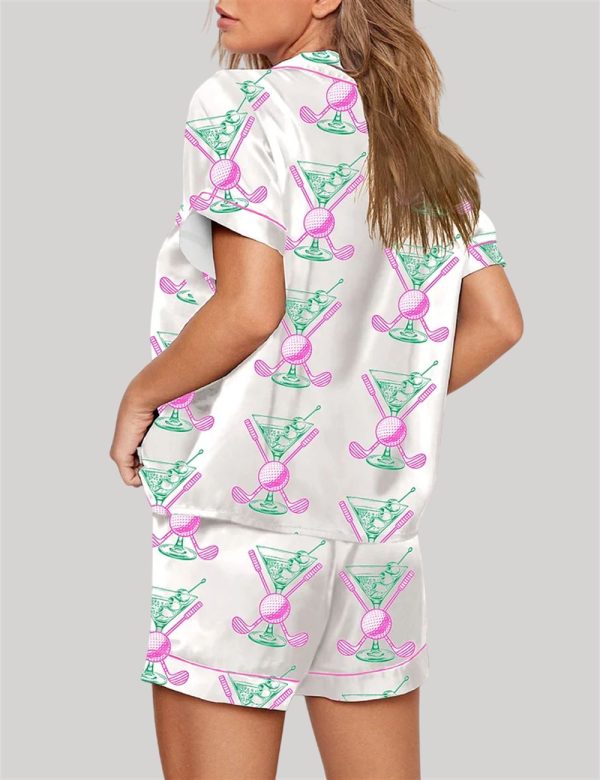 Golf Cocktail Club Summer Design Pajama Set 2
