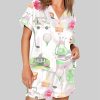 Golf Masters Augusta Watercolor Golf Print Pajama Set 1