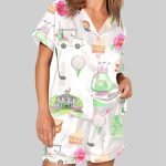 Golf Masters Augusta Watercolor Golf Print Pajama Set