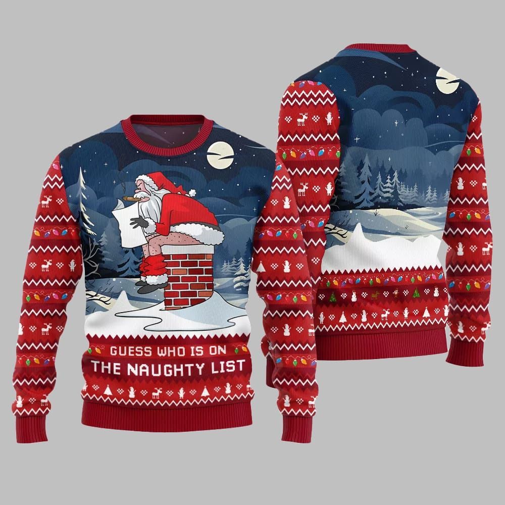 Guess Who On Naughty List Ugly Sweater Christmas 2025 1 Guess Who On Naughty List Ugly Sweater Christmas 2025 1