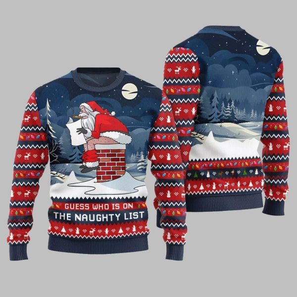 Guess Who On Naughty List Ugly Sweater Christmas 2025 5