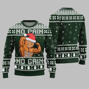 No Pain No Gain Ugly Sweater Christmas 2025 1