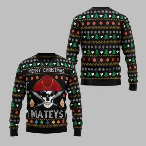 2025 Christmas Pirate Skull Ugly Christmas Sweater 1 1