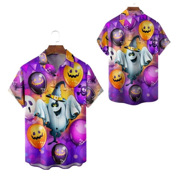 Halloween 2025 Pumkin Ghost Hawaiian Shirt 1 2