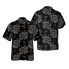 Halloween 2025 Seamless Gothic Skull With Butterfly Goth Hawaiian Shirt 1 2